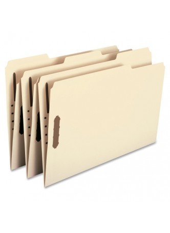 Smead Manila Colored Fastener File Folders with Reinforced Tabs, Legal size, 0.75" expansion, 1/3 tab cut, Box of 50